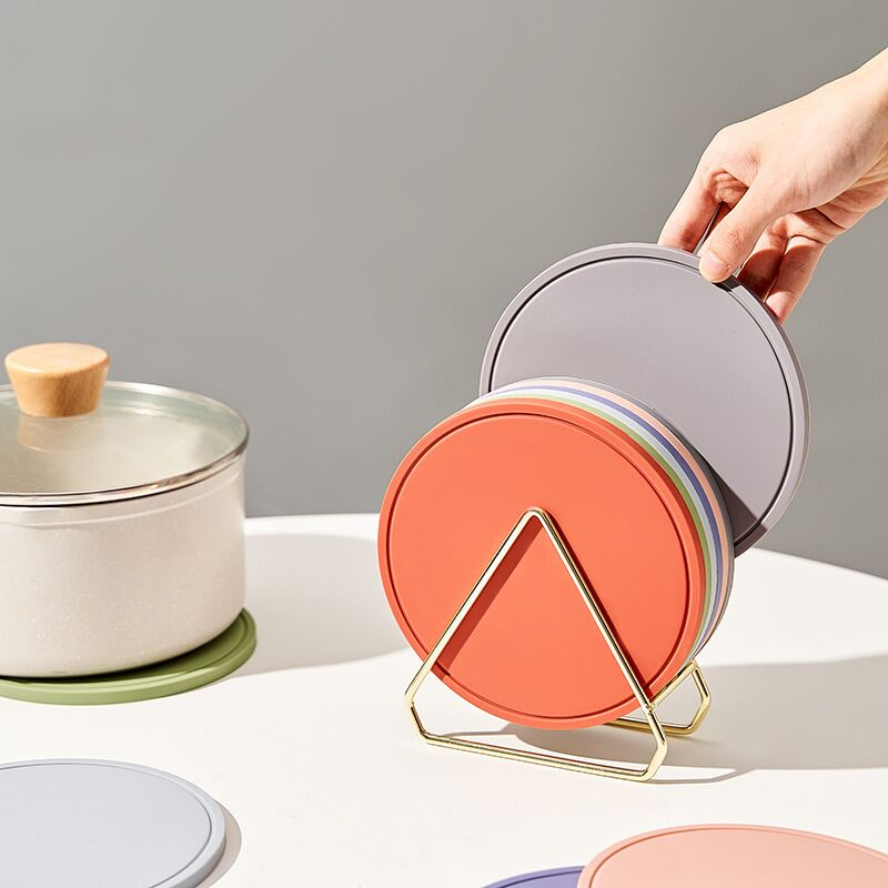 Household Kitchen Silicone Circular Insulation Pad Thick Cup Pad Dining Table Pad Insulation Pad_voghion.com