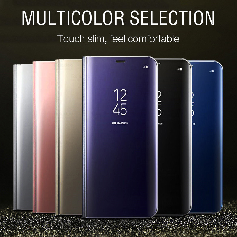 Étuis realmi 9pro Miroir Smart Bracket Book Cover pour oppo realme 9 pro realme9pro Cover View Cuir Béquille Flip Coq_voghion.com