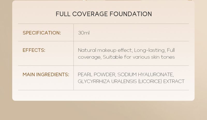 Primer Laco Full Coverage Liquid Foundation 30g (color Box) Covers Blemishes, Modifies Makeup And Improves Skin 9 Colors Of Cosmetics_voghion.com