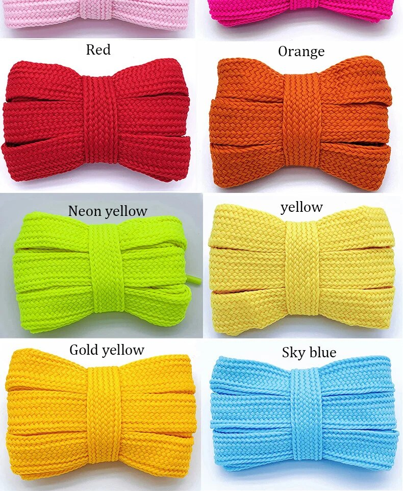 1 paar 20mm breed verdikte platte holle gekleurde hoge kwaliteit zachte veters board canvas schoenen voor sneakers sport schoenveters_voghion.com