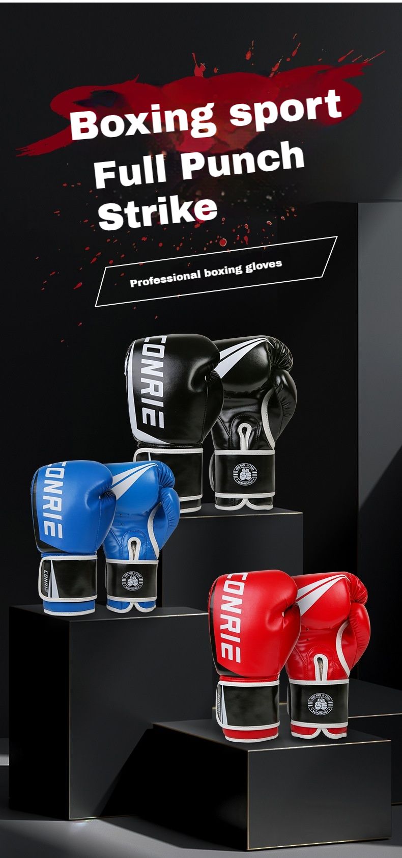 Boxhandschuhe für Erwachsene, Wettkampf-Boxhandschuhe, Trainings-Sandsack-Boxhandschuhe, Kampfsport-Fitness-Sanda-Handschuhe
Trainings-Boxhandschuhe_voghion.com