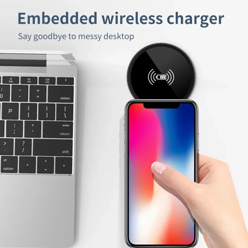 15W Fast Desktop Integreret Hurtig Trådløs Oplader Oplader Taske Til iPhone Xiaomi Samsung Huawei_voghion.com