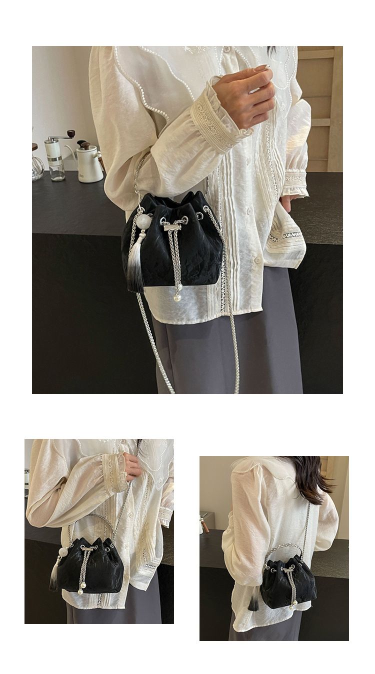 Texture di alta qualità popolare quest'anno, borsa con tasca a catena dal design di nicchia, nuova spalla monospalla in stile western di lusso leggero 2024_voghion.com