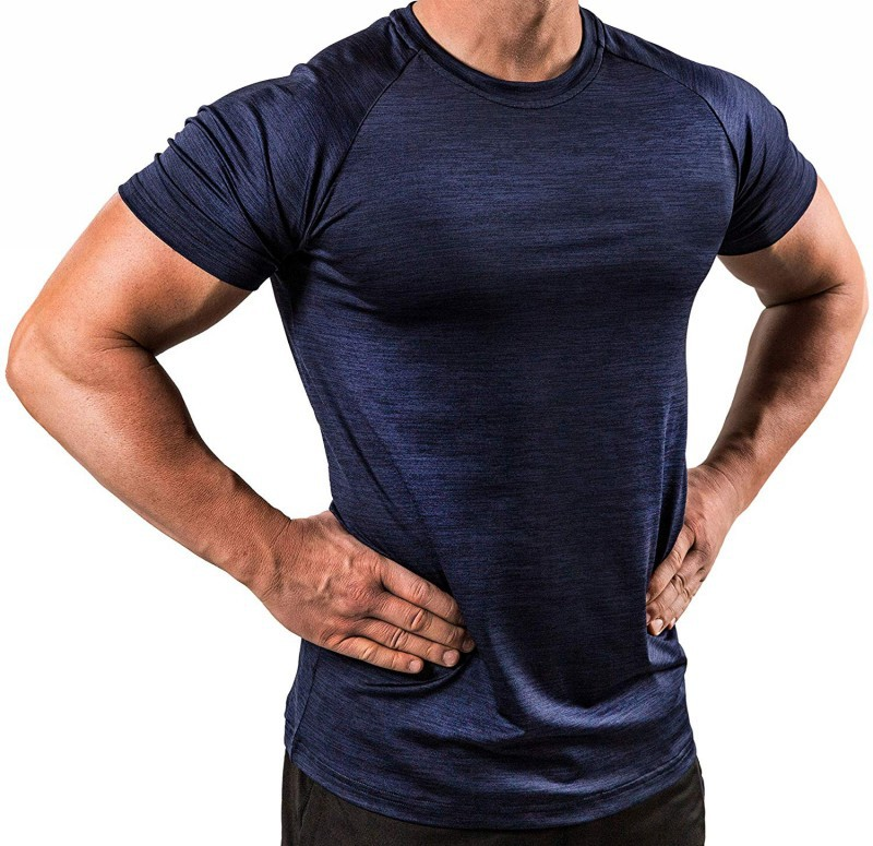 short sleeve training clothes New fitness suit for men, quick drying, breathable sports, running training, high elasticity _voghion.com