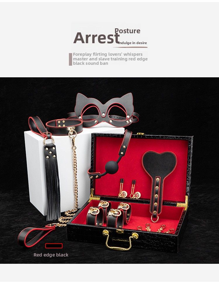 Peach Please" Deluxe Leather Bondage Set | 8-Piece SM Toy Collection With Case For Domination And Play_voghion.com