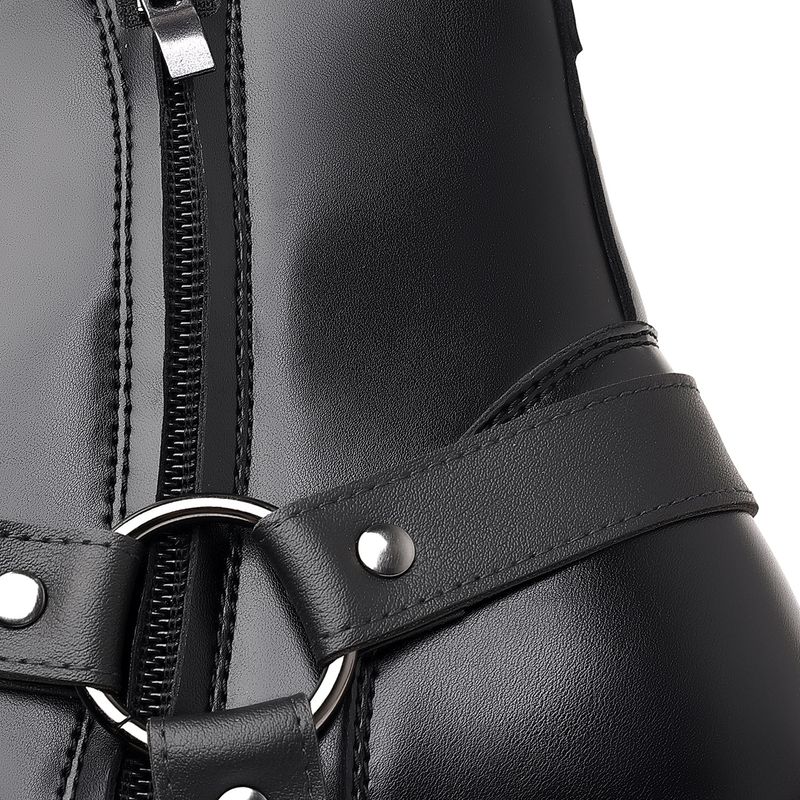 New Spring 2024 Men's High Top Zipper Retro Martin Boots_voghion.com