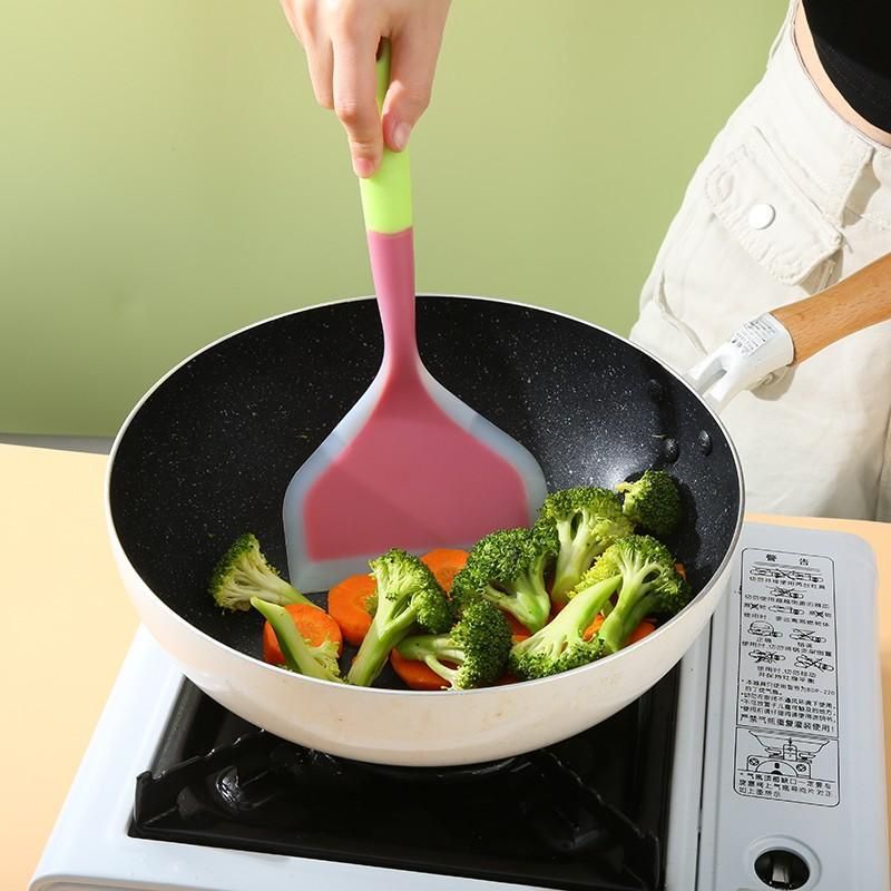 Mehrzweck-Pfannenutensilien mit Antihaftbeschichtung – Eierspatel aus Silikon, breiter Pfannkuchenwender und Eierwender zum Kochen und Backen_voghion.com