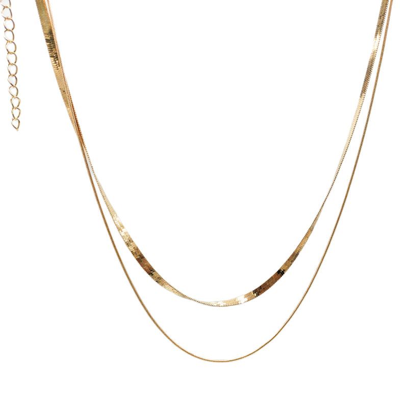 Korean Minimalist Choker Snake Bone Short Ins Internet Celebrity Cool Series Blade Chain Necklace Neck Accessory_voghion.com