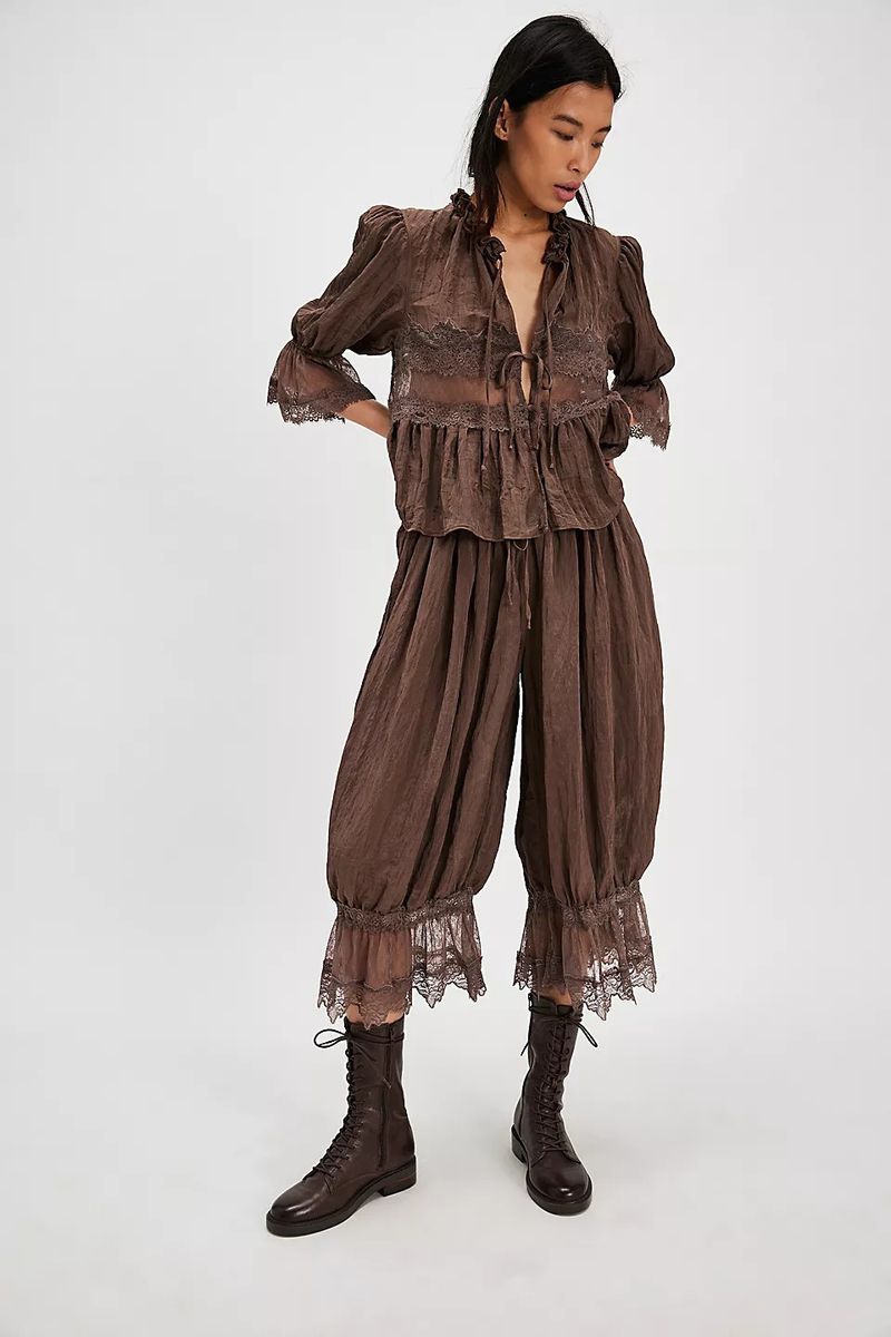 Dameskleding Vroege Lente Nieuwe Holle Kant Kant Thuiskleding Voor Vrouwen Comfortabele Huidvriendelijke Pyjama Shorts_voghion.com