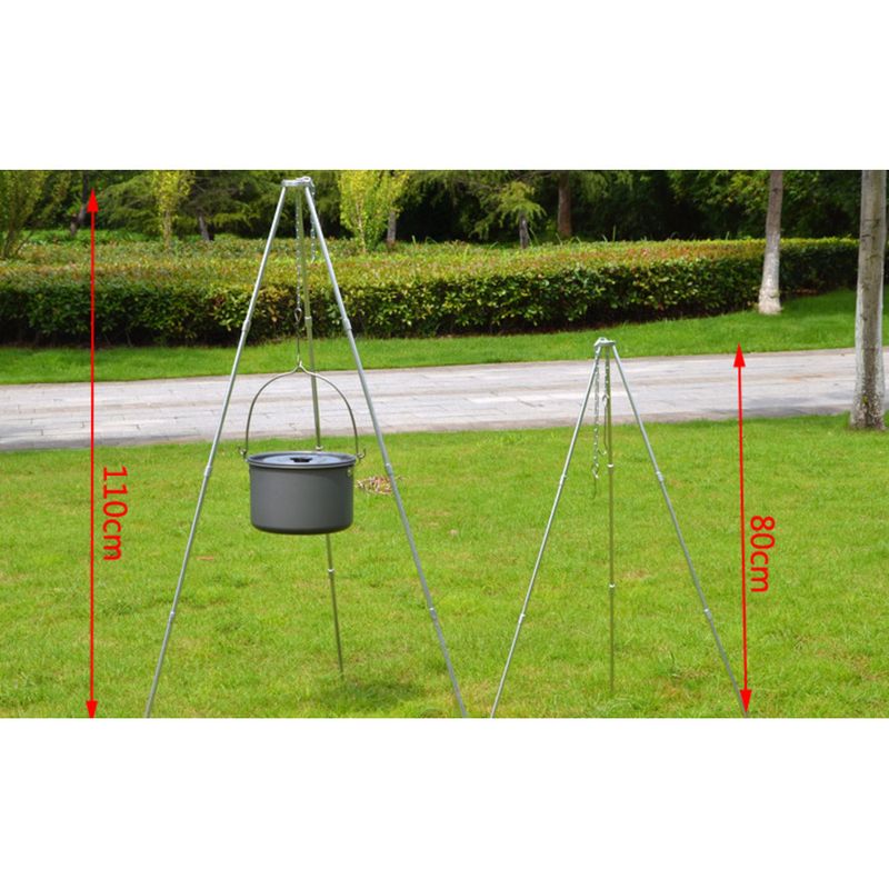 Set da campeggio per picnic all'aperto, singolo, in lega di alluminio, sospeso, per 5-8 persone, per cucinare in modo selvaggio, grande, pentola_voghion.com