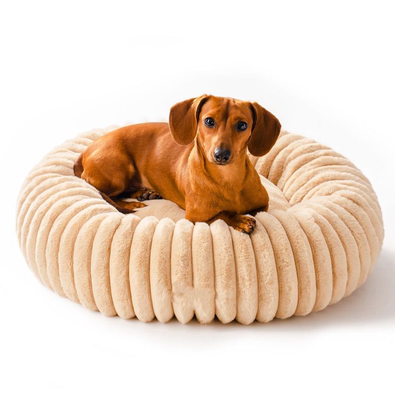 Heißer Verkauf Gerade Streifen Plüsch Katze Weich Bequem Abnehmbare Und Waschbar Pet Nest Matte Warme Hundebett_voghion.com