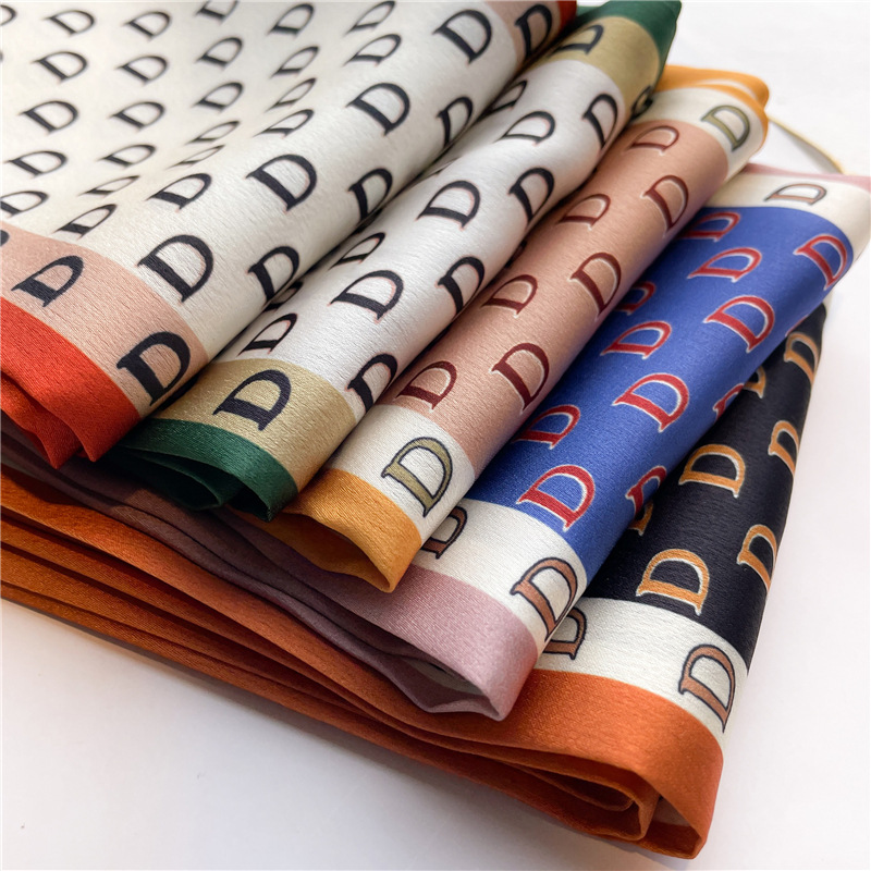 Bandeau pour cheveux étroit, petit et long imprimé Double face, foulards, foulards fins pour femmes, sangles de banderoles, sacs, décorations,_voghion.com