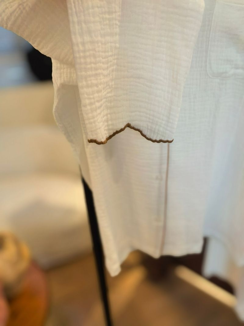 Women's Sleepwears New Style Organic Pure Cotton Double Layer Cotton Yarn Embroidery Lace Short Sleeved Pants Long Sleeved Pants Home Clothes Suit_voghion.com