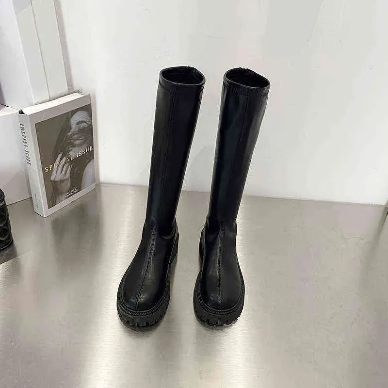 Damen Gummistiefel - Damen Winterschuhe mit niedrigen Absätzen Booties Runde Zehen Regen 2021 Mittlere Waden Herbst Damenstiefel Y1105_voghion.com