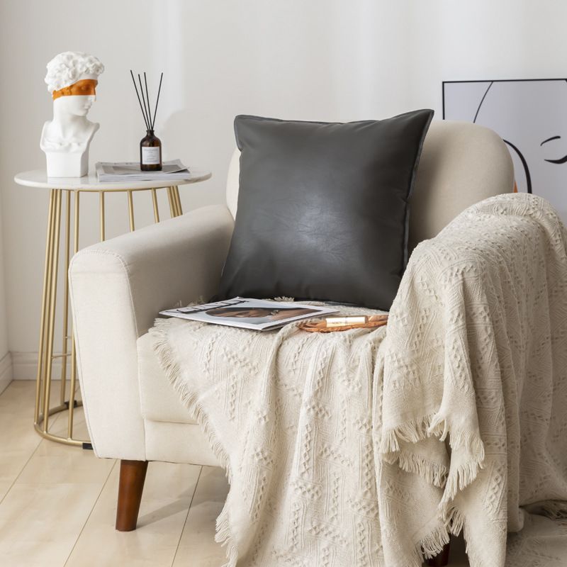 Fodera per cuscino in pelle PU, per auto e divano, moderna, per la decorazione della casa, senza imbottitura_voghion.com