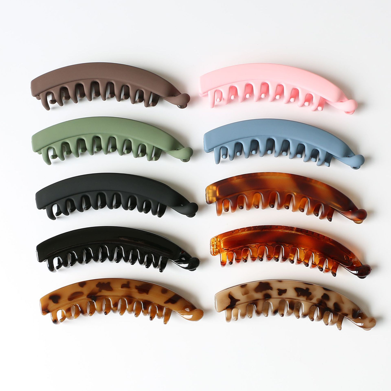 Jewelry & Accessories Vertical Clip Hairpin Hair Accessories Large Half Moon Simple Extra Thick Hair Accessories Hairpin Ponytail Clip Hairpin_voghion.com
