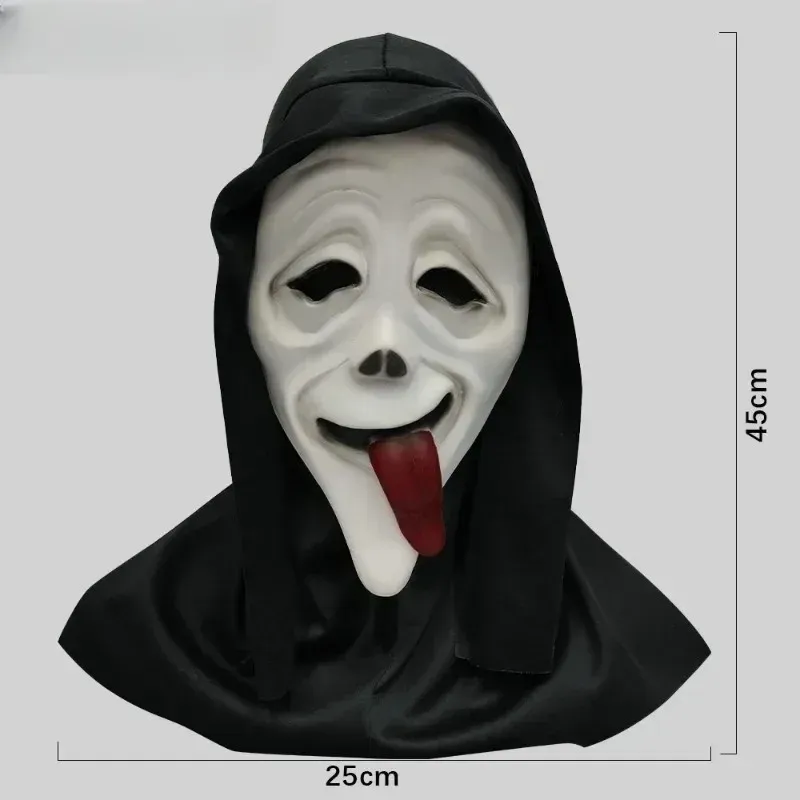 Latex Scream Ghostface Maske Horror Vollkopfmaske Streich Cosplay Kostüm Gruselfilm Ghostface Requisiten Home Decor Party Supplies_voghion.com