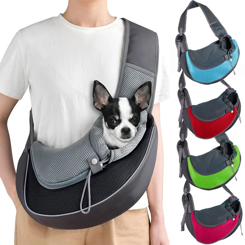 Mochila transportadora para mascotas, gatos y perros, bolso de viaje tipo bandolera de malla, ideal para llevar suministros de transporte de mascotas._voghion.com