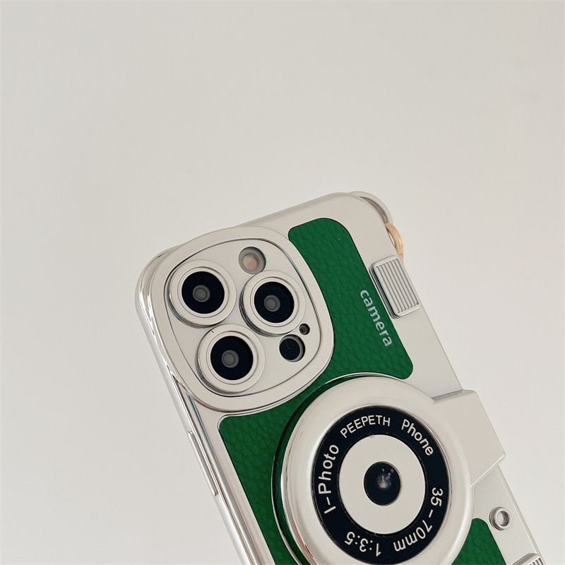 Mobiele camera geschikt voor Apple 15 Promax mobiele telefoonhoes 13 siliconen 12 lanyard 11 crossbody ketting anti-val zacht_voghion.com