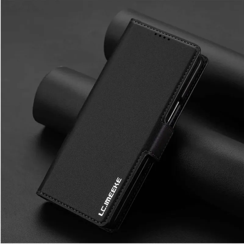 Capa de couro empresarial com suporte para caneta e compartimento para cartões para Samsung Z Fold 6, 5, 4, 3, 6, 5, 4 e 3, 5G_voghion.com