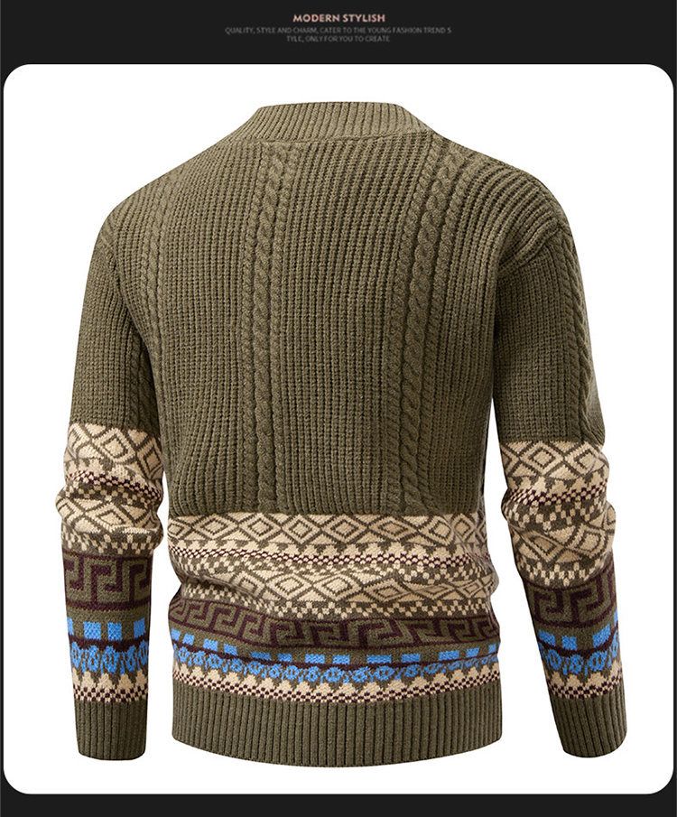 Herren-Boho-Cardigan mit V-Ausschnitt, leichte Strickjacke, lässiger Mantel mit offener Vorderseite (Beige, Schwarz, Gelb, Grün) – Größen M bis 4XL_voghion.com