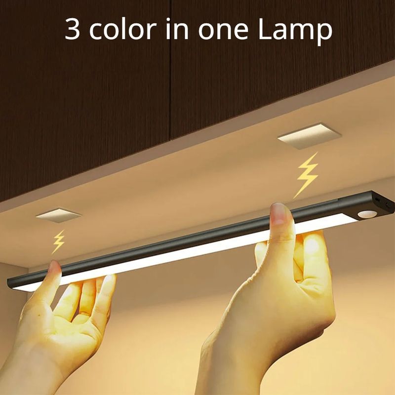 Motion Sensor Wireless LED Light USB Rechargeable Night Cabinet Wardrobe Lamp Under Backlight For Kitchen Led_voghion.com