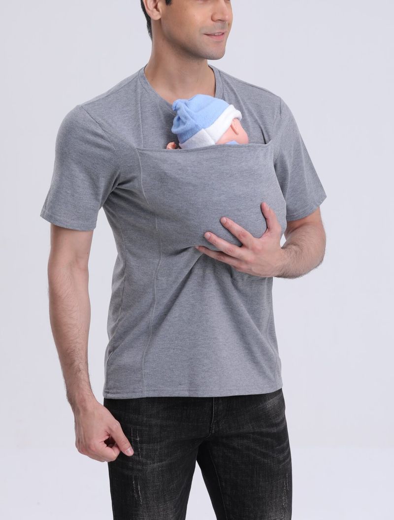 Großhandel Hohe Qualität Känguru Papa Känguru Mama Neue Multi-funktionale Kleidung Beruhigende Hemd T-shirt Unterhemd_voghion.com