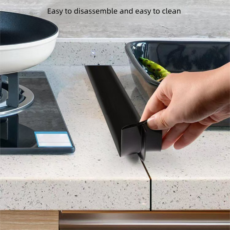 Hochtemperatur-Silikon-Dichtungsstreifen, T-förmiger, ölbeständiger Spaltfüller für die Arbeitsplatte des Küchenherds, zuschneidbare DIY-Installation_voghion.com