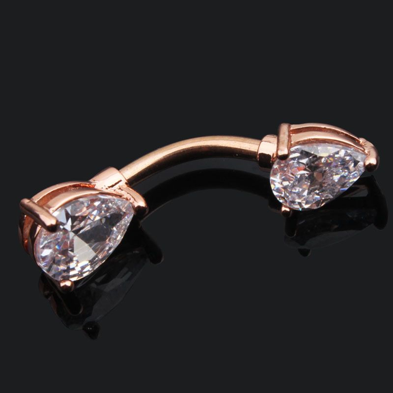 Damenschmuck Bauchnabelring Kreativer exquisiter Zirkon Bauchnabelnagel-Piercingschmuck_voghion.com