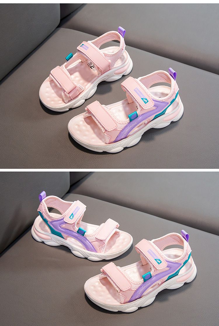 Mother Kids Summer Open Toe Polyurethane Soft Soled Student Sports Sandals Korean Version Boys And Girls Beach Shoes Trend_voghion.com