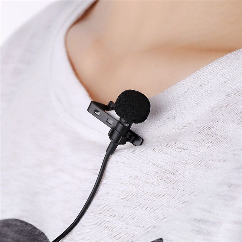 Přenosný klopový mikrofon s klipem 3,5 mm jack handsfree mini drátový kondenzátorový mikrofon pro iPhone, Samsung a chytré telefony_voghion.com