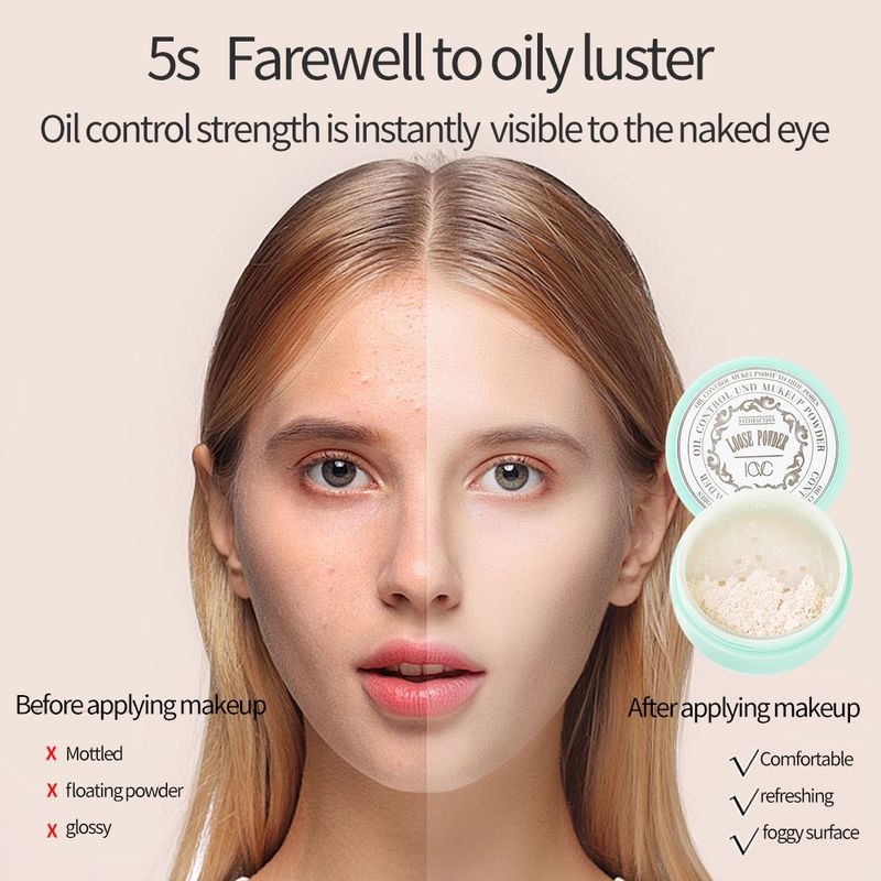 Cipria fissante ICVC a tre colori, impermeabile, controllo dell'olio, correttore, trucco a lunga durata, non sbiadisce facilmente._voghion.com