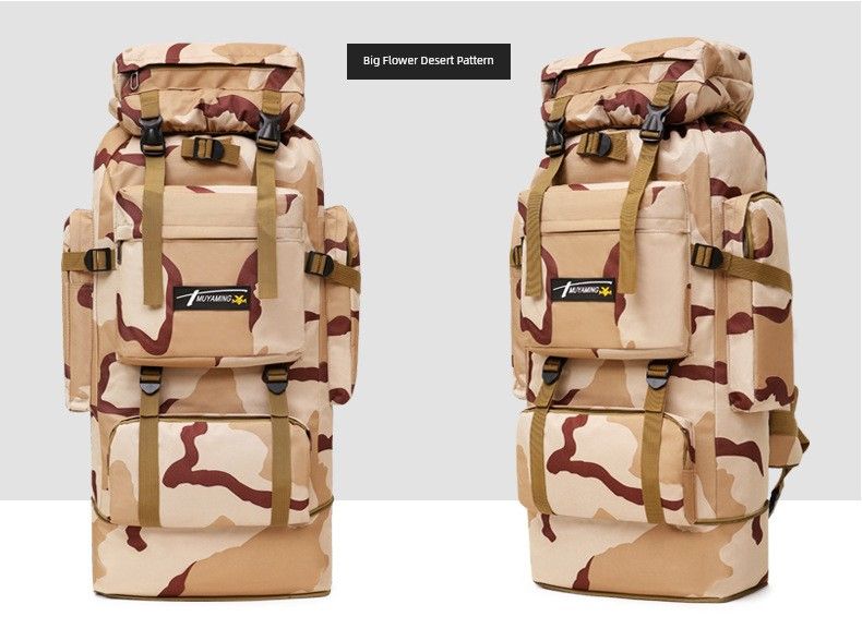 100L Thickened Expansion Large Capacity Backpack Lage Outdoor Camping Camouflage Shiralee Travel Big Bag_voghion.com