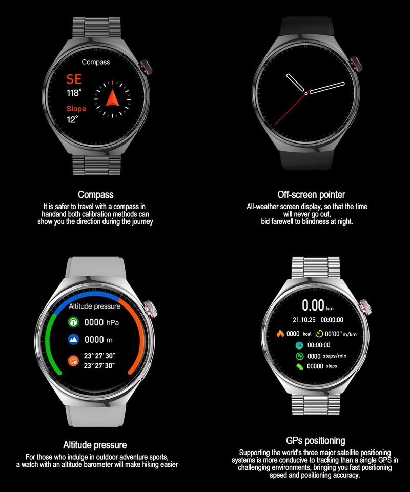 2025 New Smart Bluetooth Call Watch 1.39 Round Screen Heart Rate Blood Pressure Sleep Wireless Charging NFC Payment_voghion.com