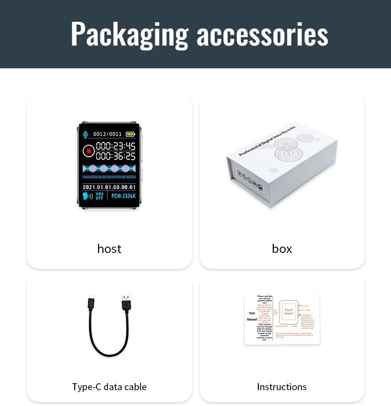 M28Recorder External Recorder English Music Touch Screen Player External Recorder_voghion.com