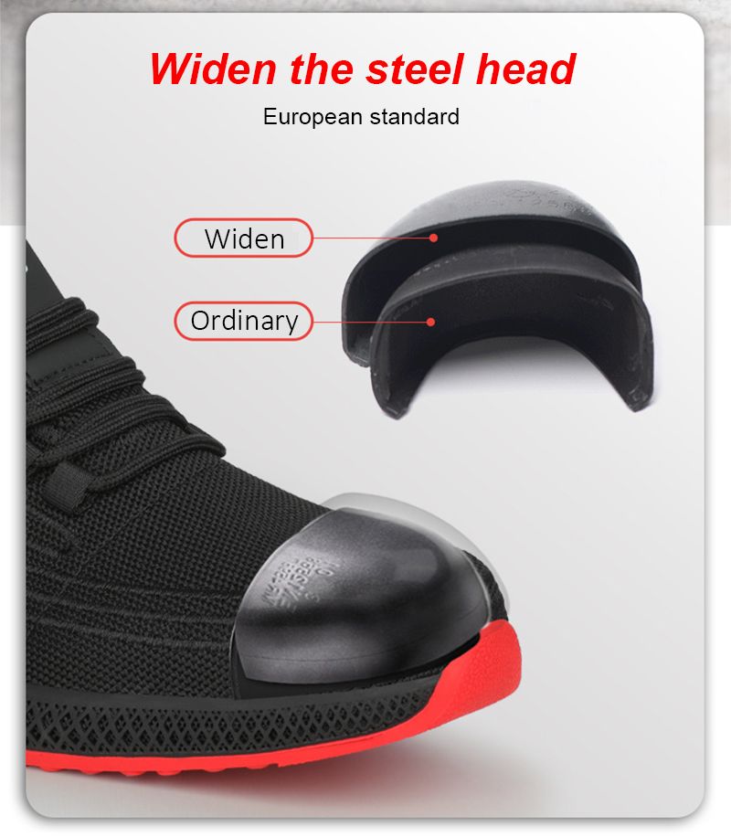 Scarpe da lavoro con punta in acciaio e rete traspirante Manlegu, scarpe da lavoro traspiranti per uomo e donna, stivali di sicurezza leggeri e antiforatura_voghion.com