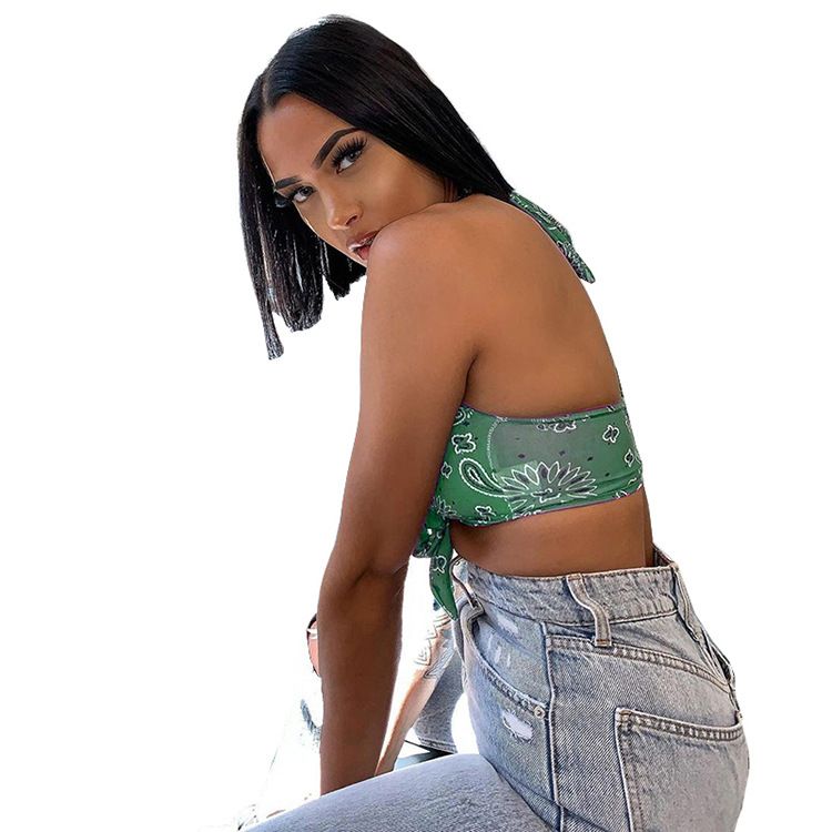 Fritidsjacka med grimma med sommarmodetryck för kvinnor_voghion.com