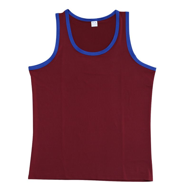 24 Cross-border Summer Men's Vest Ice Silk Solid Color New Sleeveless Breathable Tight Casual Sports Vest 2-piece Set_voghion.com