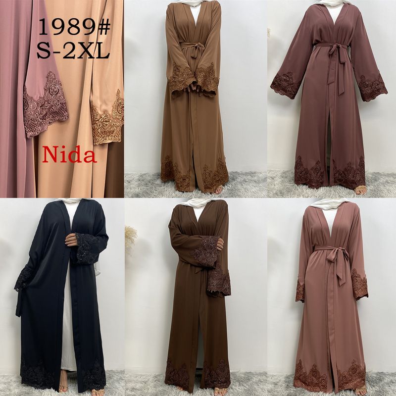 Faslı Kadın Kaftanı Yeni Türkiye İşlemeli Kaftan İslami Tesettür Tesettür Elbise Etek Ucu Manşet Aplike Ramazan Abaya Müslüman Dubai_voghion.com