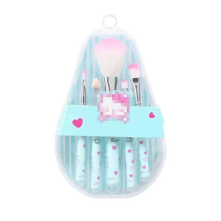 Cartoon Anime 5-teiliges Augenwerkzeug-Set für unterwegs, tragbares Make-up-Pinsel-Set_voghion.com