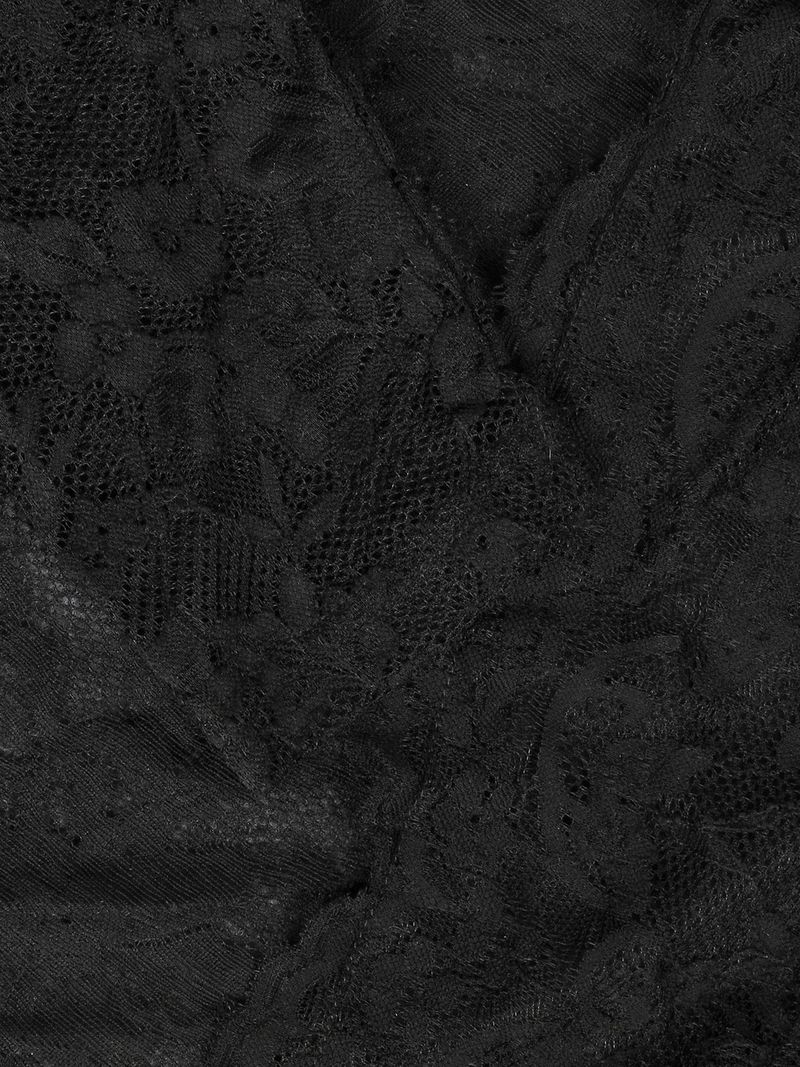 Completo da donna sexy in due pezzi con pizzo floccato, top a maniche lunghe in rete trasparente e pantaloni per serate in discoteca_voghion.com