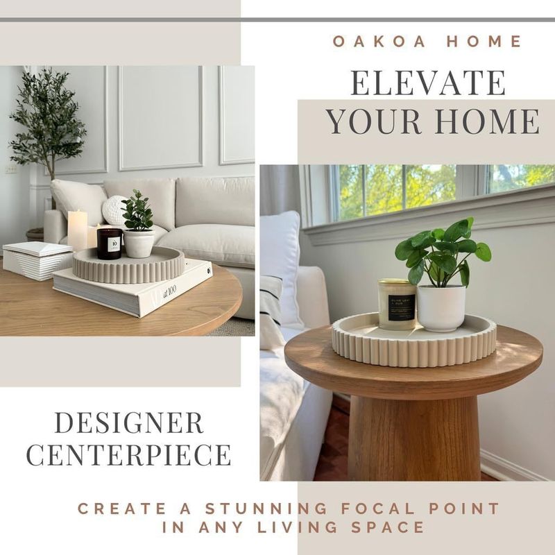 New Round Decorative Tray Living Room Style Coffee Table Storage And Console Ornament Home Decoration_voghion.com