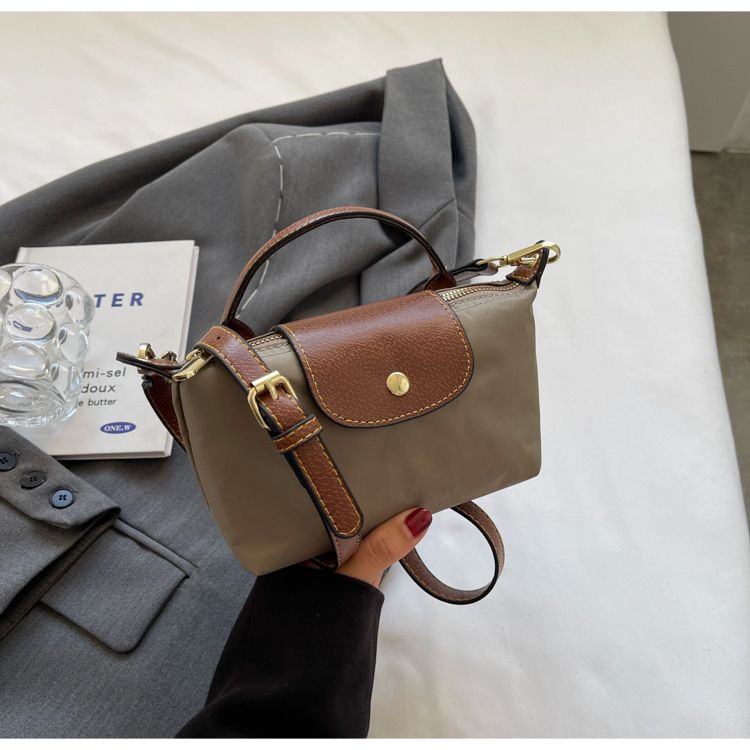 2024 New Nylon Dumpling Bun for Female Niche, Dragon Mini Xiang Splicing Handbag, Premium Single Shoulder Crossbody Bag_voghion.com