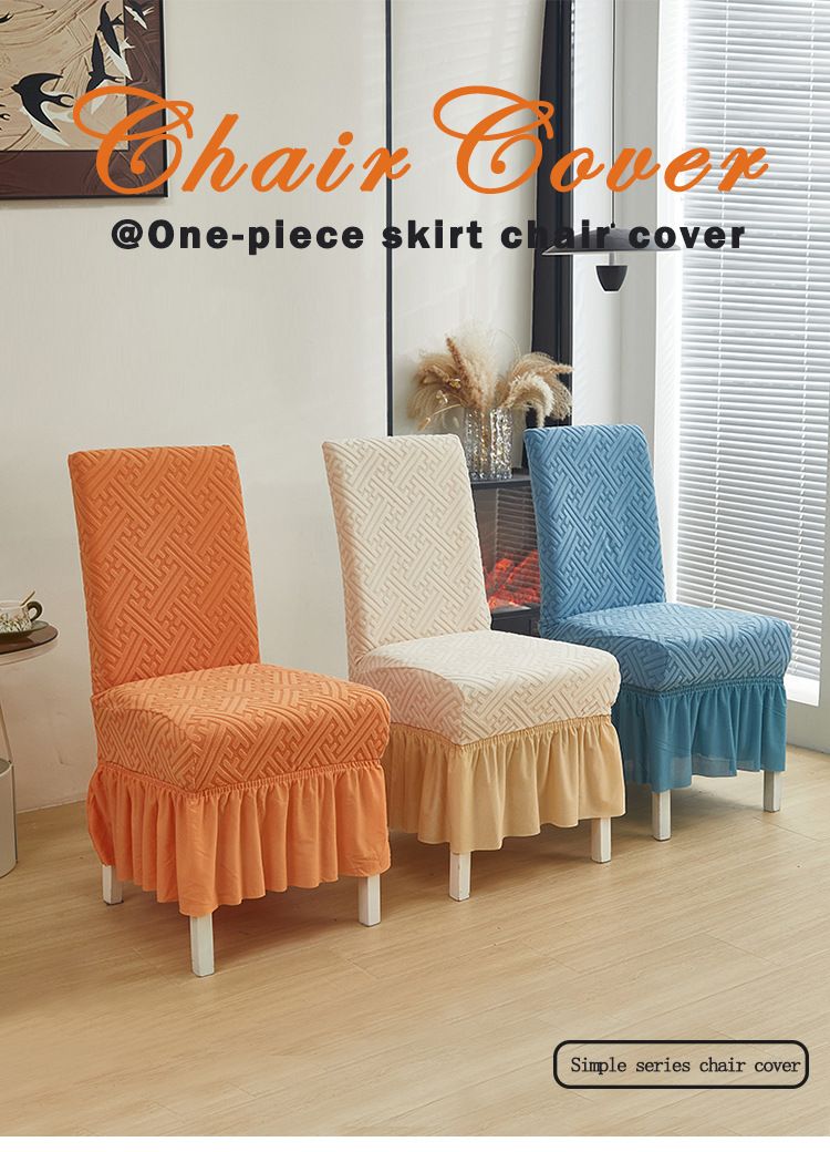 Elastic Skirted Chair Covers – Universal Fit Slipcovers For Dining Chairs, Office Chairs & Home Use (Dustproof, 6 Modern Colors, Easy To Install)_voghion.com