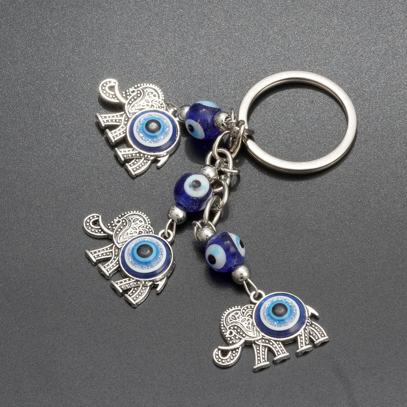 Blue Eye Keychain Lucky Elephant Pendant Keychain Devil's Eye Pendant Bag Pendant_voghion.com