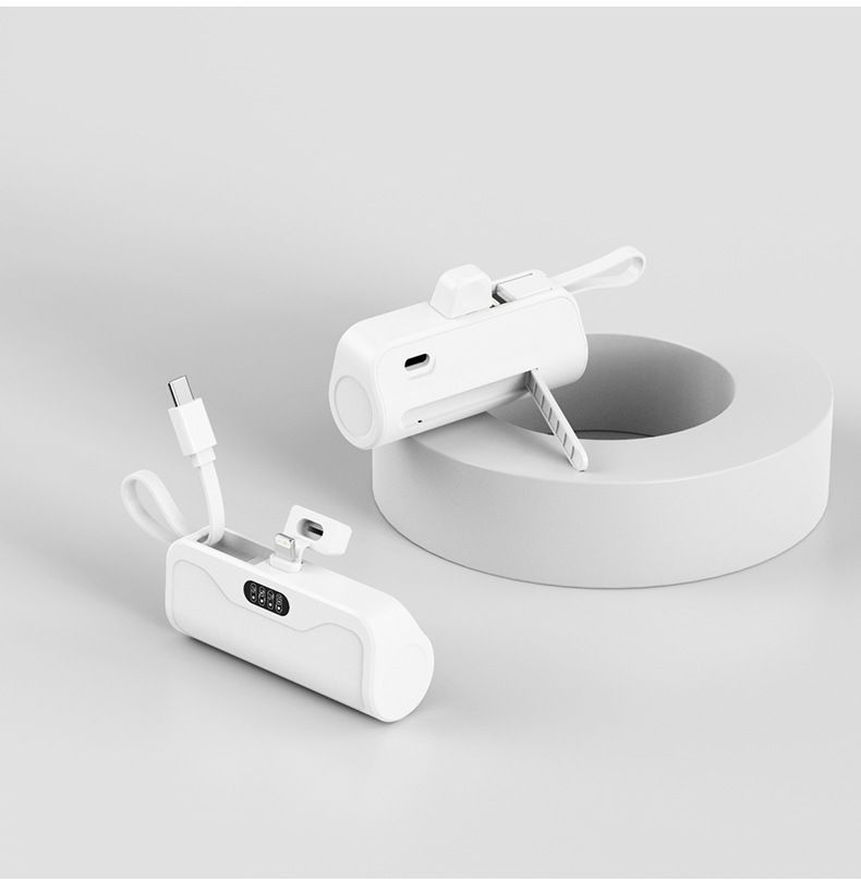 Mini Compact Large Capacity Built-in Cable Bank 10000mAh Fast Charging Digital Display Portable Shared Mobile Power_voghion.com