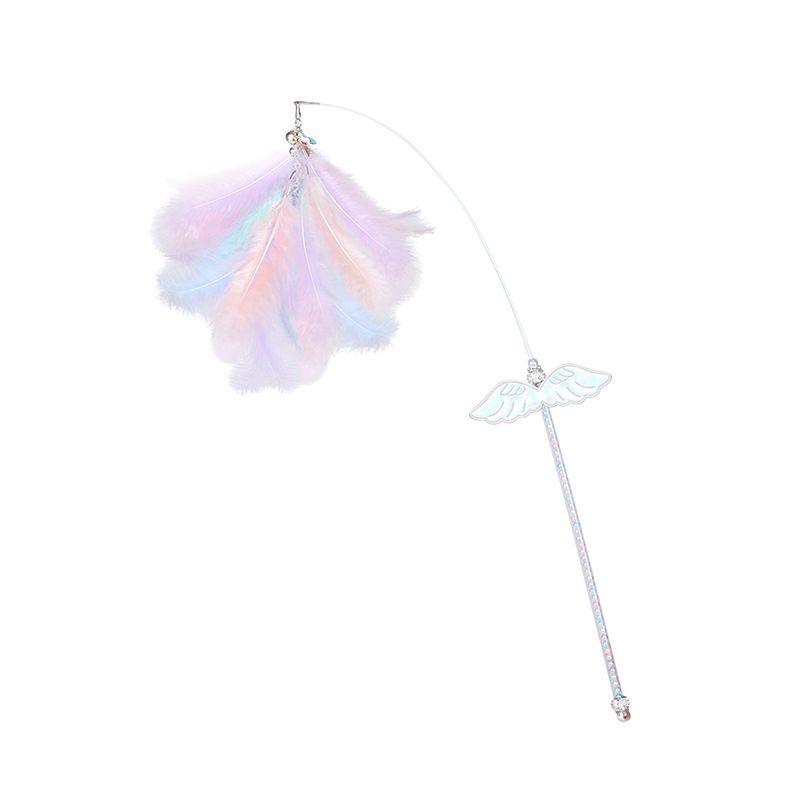 Zeze Angel Wand Teaser Stick Wytrzymała zabawka do żucia, samodzielna rozrywka dla kotów_voghion.com