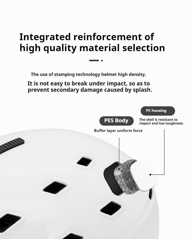 Integrated ski helmet, protective cap, outdoor skiing equipment, sports equipment
Professional snow helmet_voghion.com