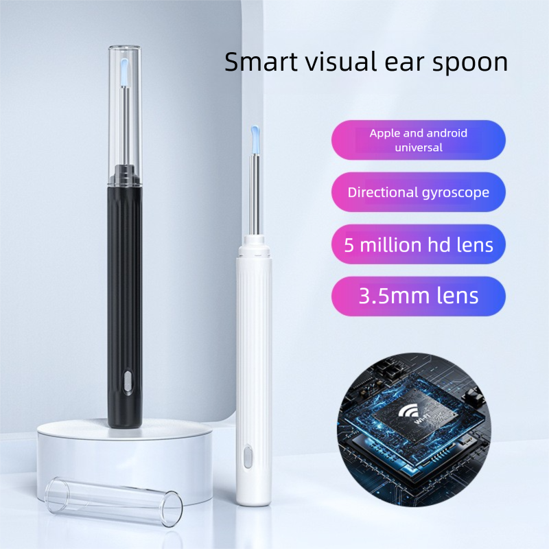 Strumento di rimozione del cerume Visual Pick HD Endoscopio intelligente per la pulizia dell'orecchio per bambini e anziani con luce_voghion.com