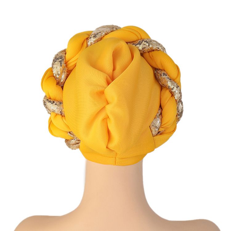 New Space Layer Sequin Braid Hat Fashion African Hat Simple Win Hat Industry_voghion.com
